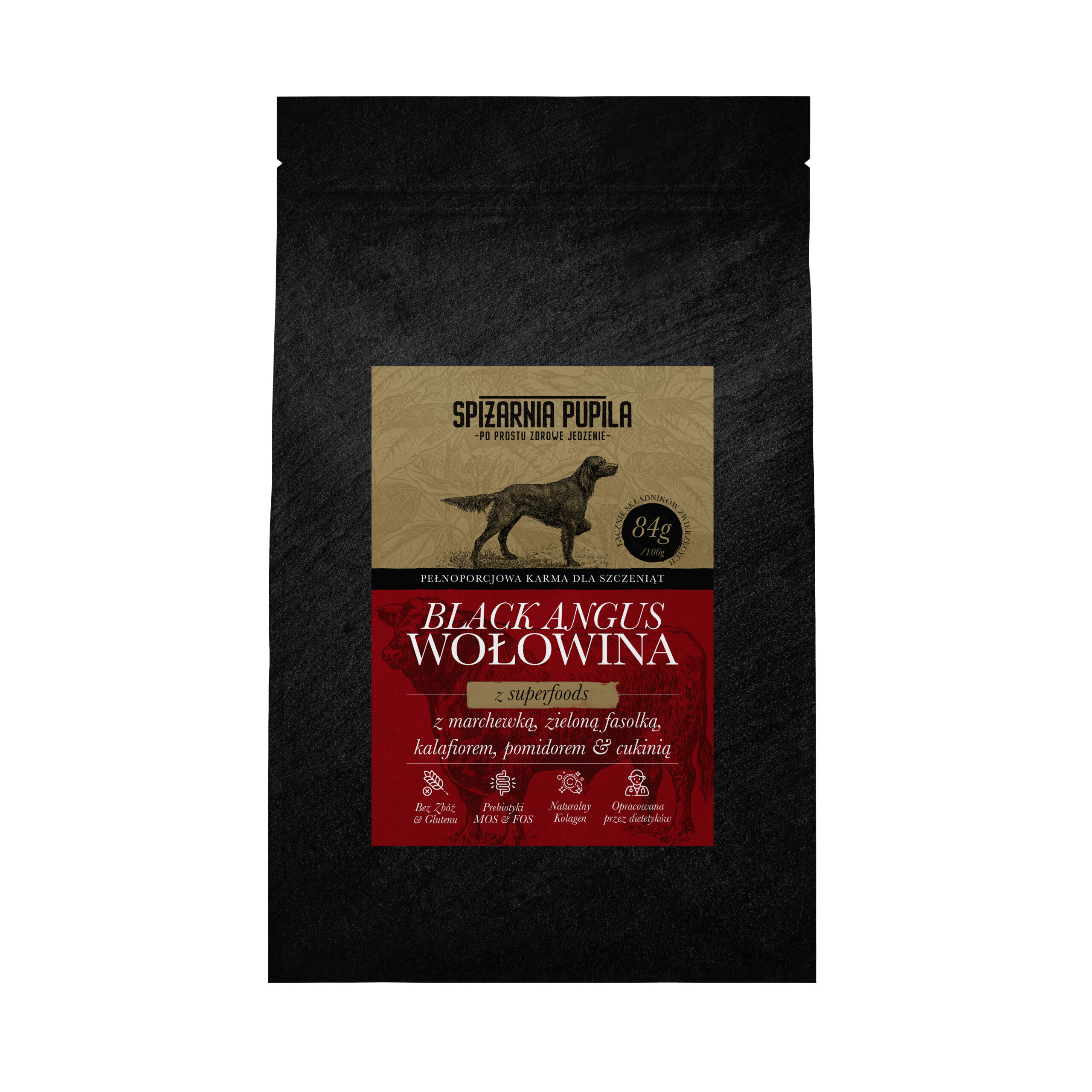 Spiżarnia Pupila Superfood Wołowina Black Angus dla Szczeniąt